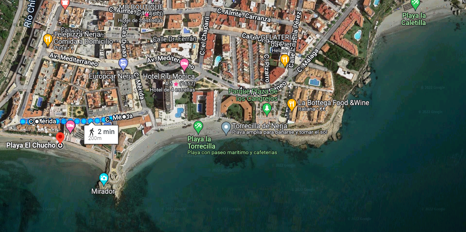 LEILIGHET KAPASITET FIRE PERSONER 40 METER FRA TORRECILLAS STRANDEN
