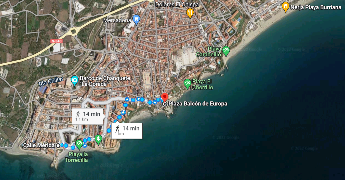 LEILIGHET KAPASITET FIRE PERSONER 40 METER FRA TORRECILLAS STRANDEN